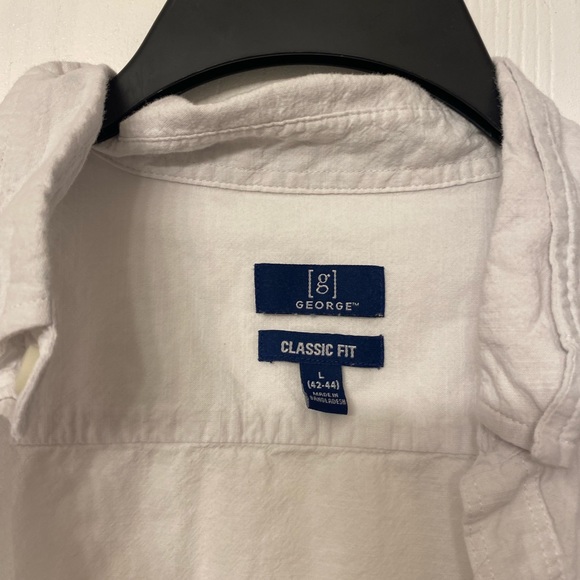 Mens White Button Down Shirt - Picture 2 of 3